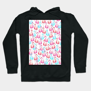 Flamingo, Flamingos pattern, Print, Tropical, Bird, Pattern, Funny art, Modern art, Wall art, Print, Minimalistic, Modern Hoodie